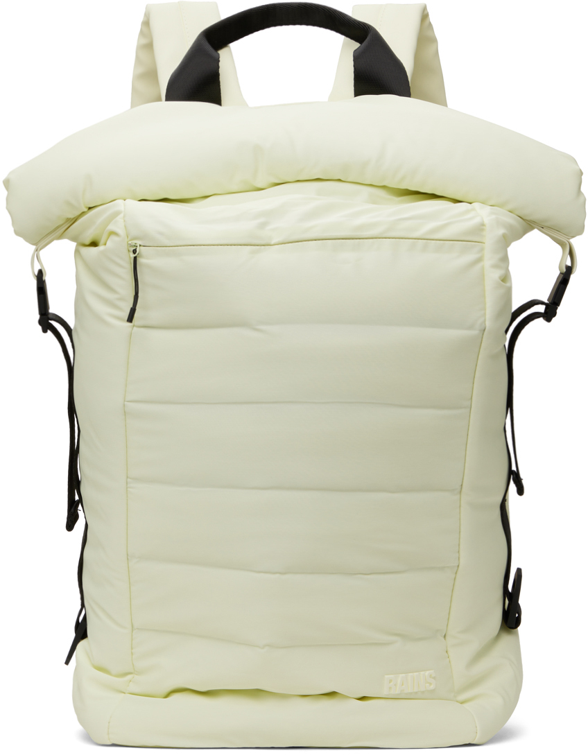 Shop Rains Yellow Bator Puffer Backpack In Foam