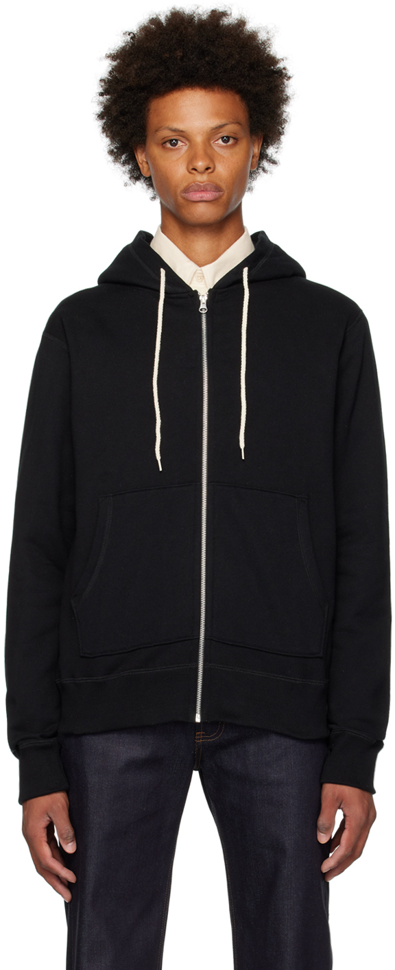 Naked And Famous Black Zip Hoodie