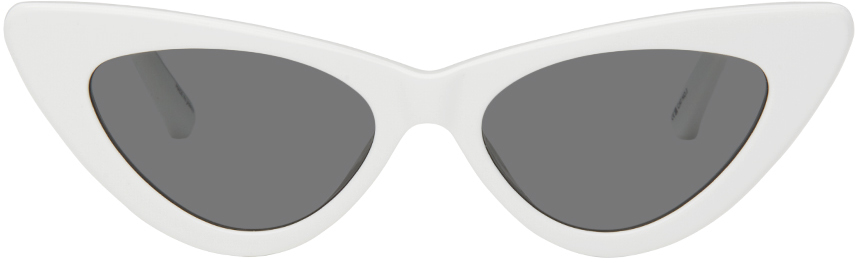 White Linda Farrow Edition Dora Sunglasses