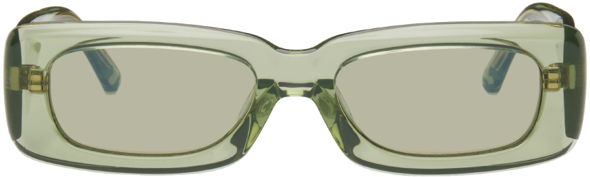 Green Linda Farrow Edition Mini Marfa Sunglasses