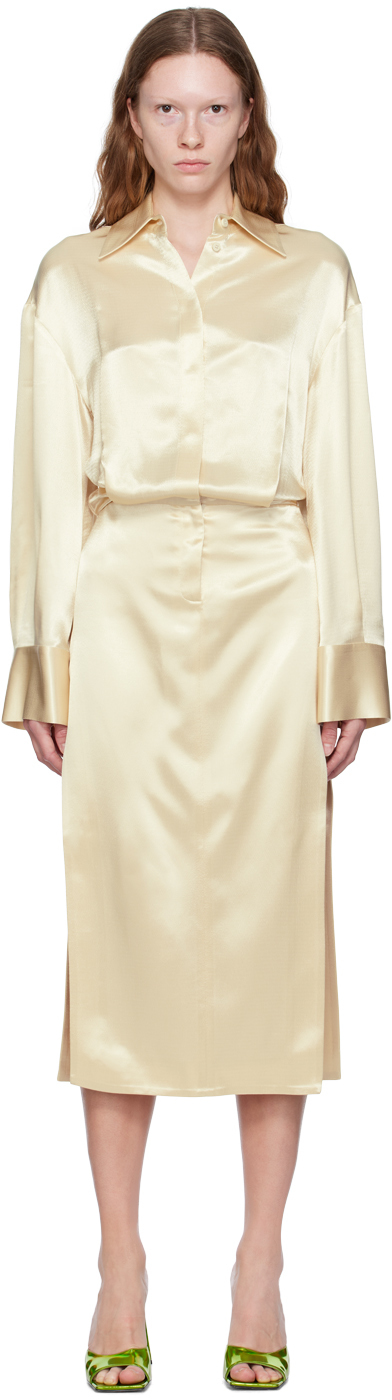 Beige Charla Midi Dress