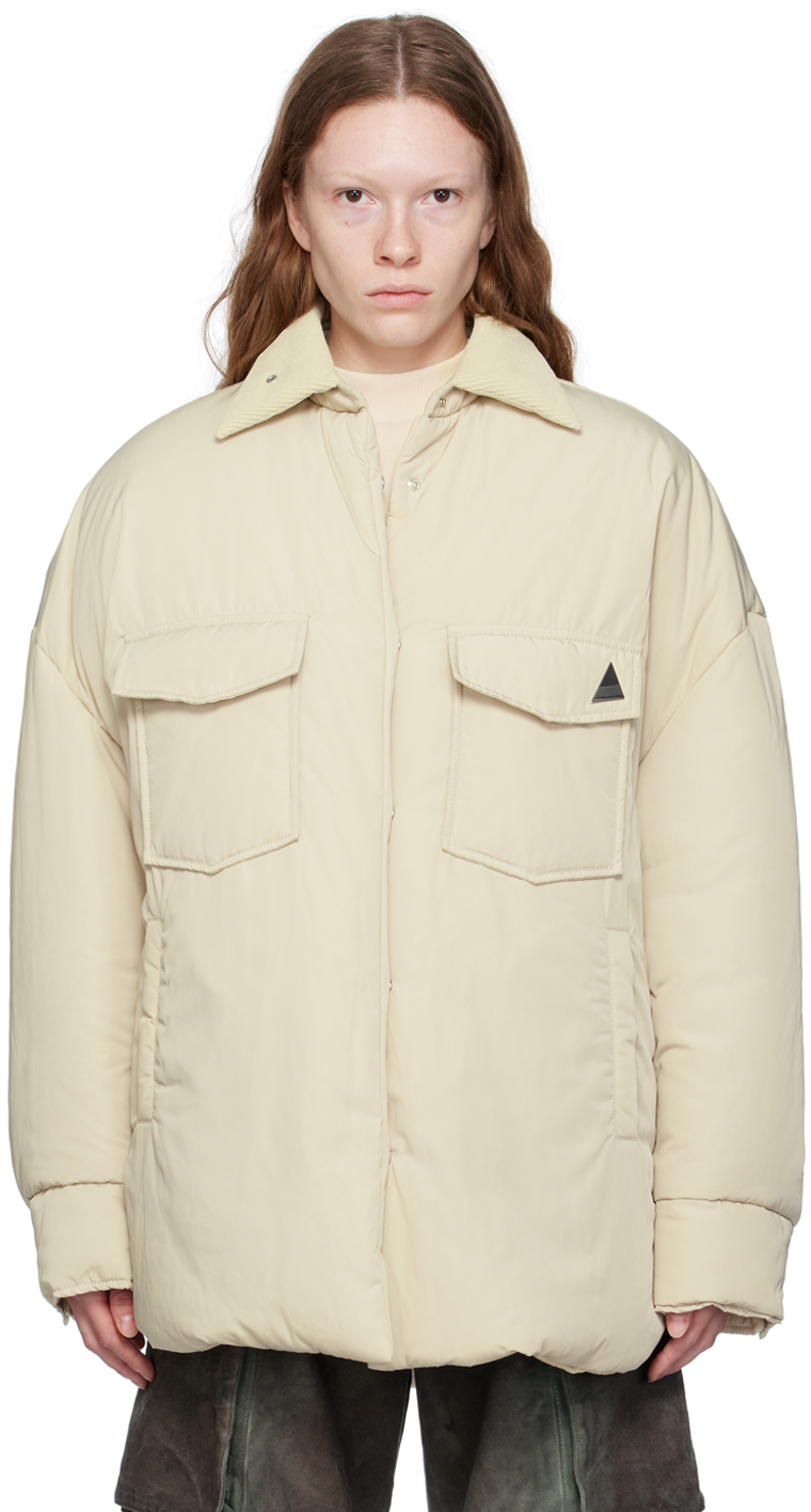 Attico Off-white Short Coat In 507 Ivory