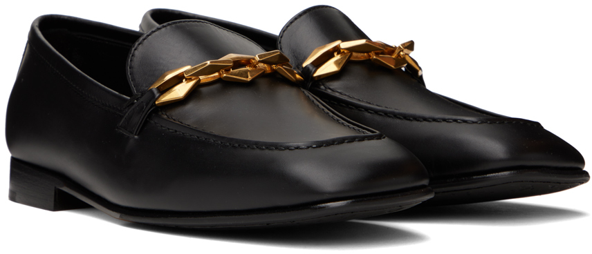 Jimmy Choo Diamond Tilda Chain-detail Loafers In Black