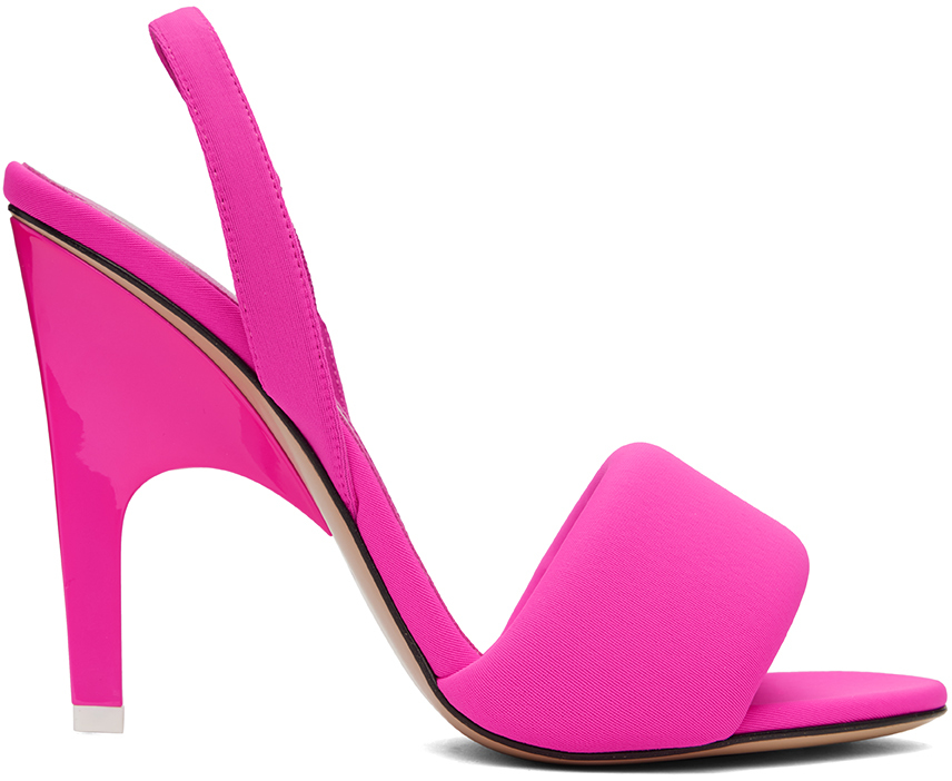Shop Attico Pink Rem Heeled Sandals In 008 Fuchsia