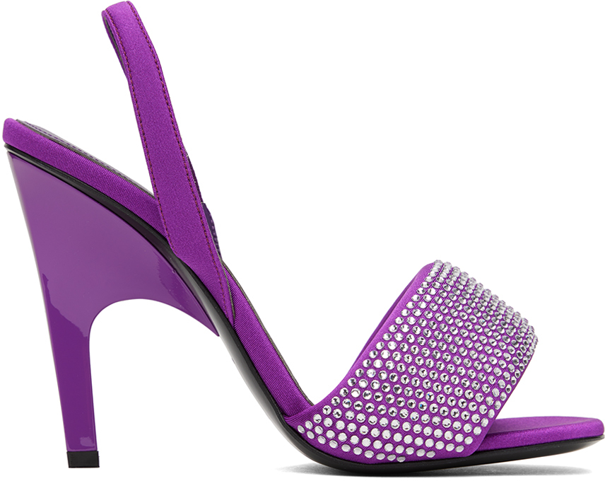 Purple Rem Heeled Sandals