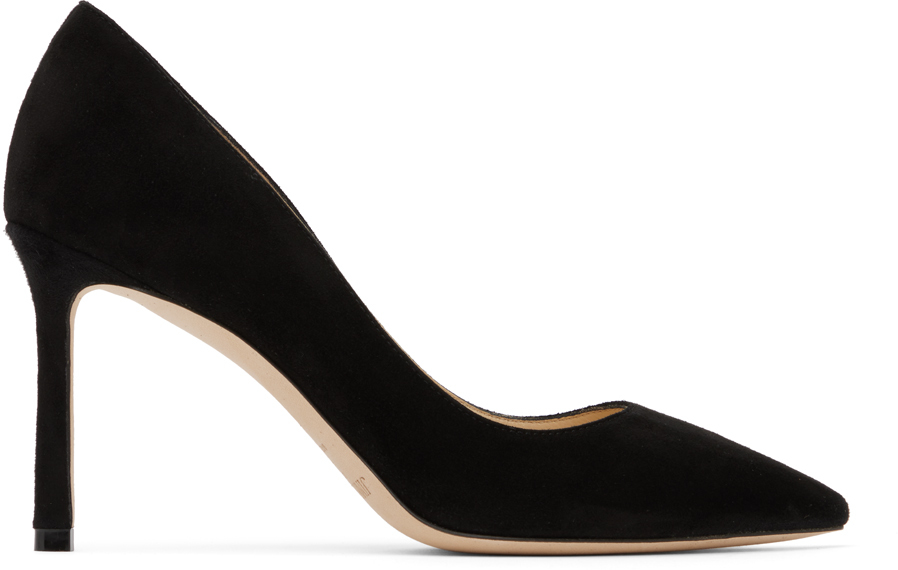 Jimmy Choo: Black Romy 85 Heels | SSENSE Canada