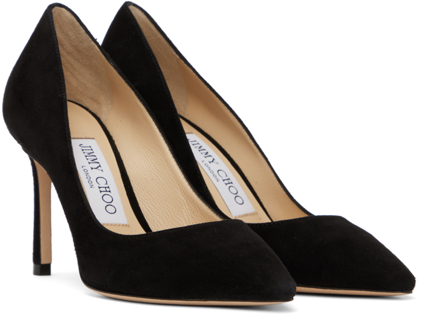 Jimmy Choo Black Romy 85 Heels In Black