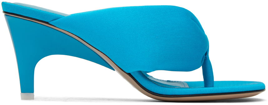 【関税込み】The Attico ブルー Rem ヒールサンダル Blue Rem Heeled Sandals by The Attico on Sale