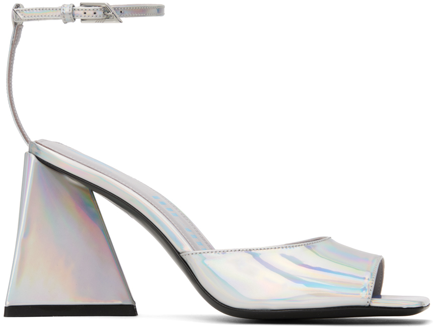 Silver Piper Heeled Sandals