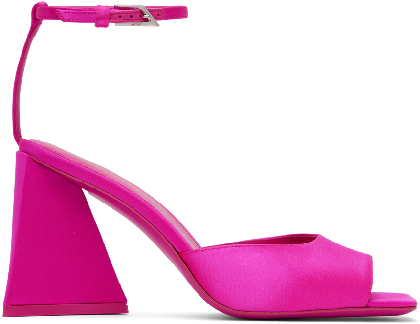 The Attico: Pink Piper Heeled Sandals | SSENSE