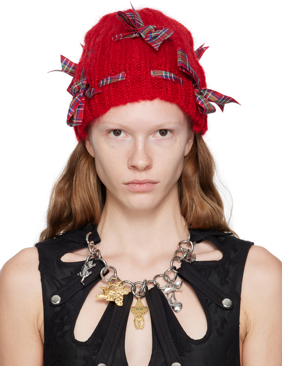 chopova lowenaニット帽 Chopova Lowena Red Bow Beanie | Smart Closet