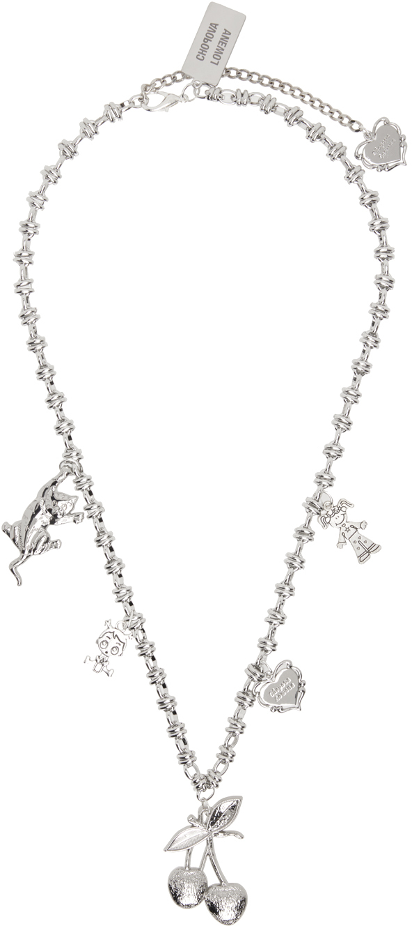 Chopova Lowena: Silver Charm Long Necklace | SSENSE