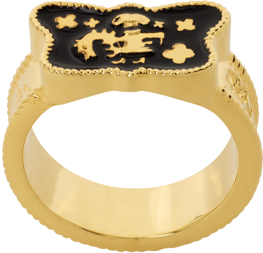 Chopova Lowena Gold Meadow Girl Ring In Multi