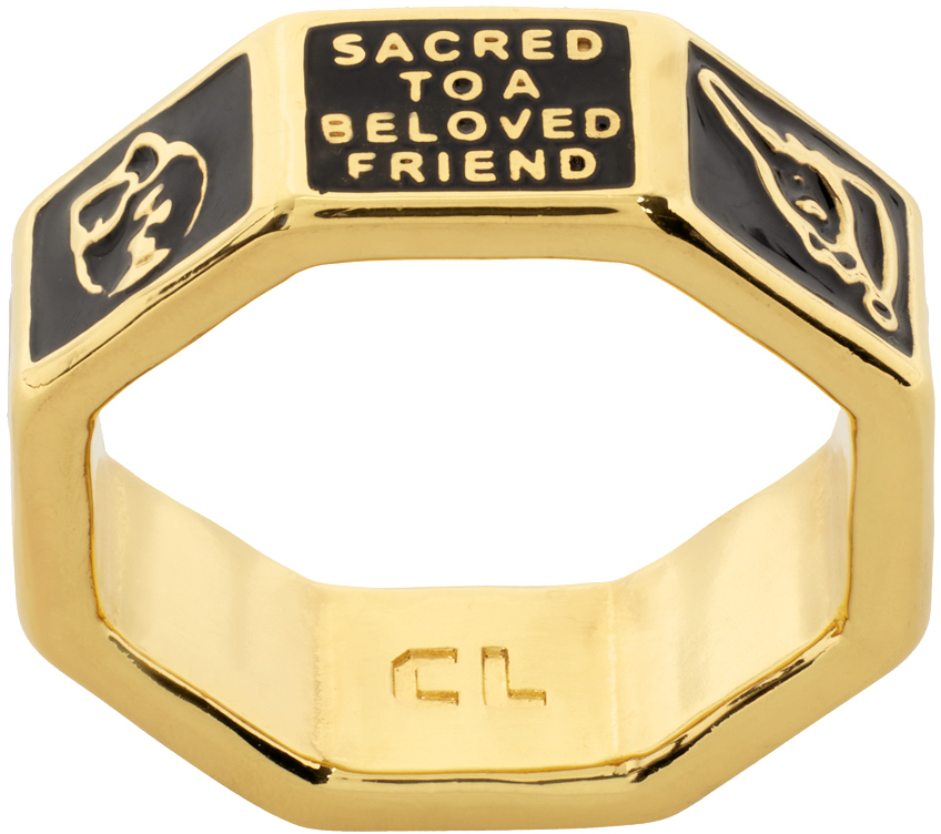 Chopova Lowena Gold Beloved Friendship Ring In Multi