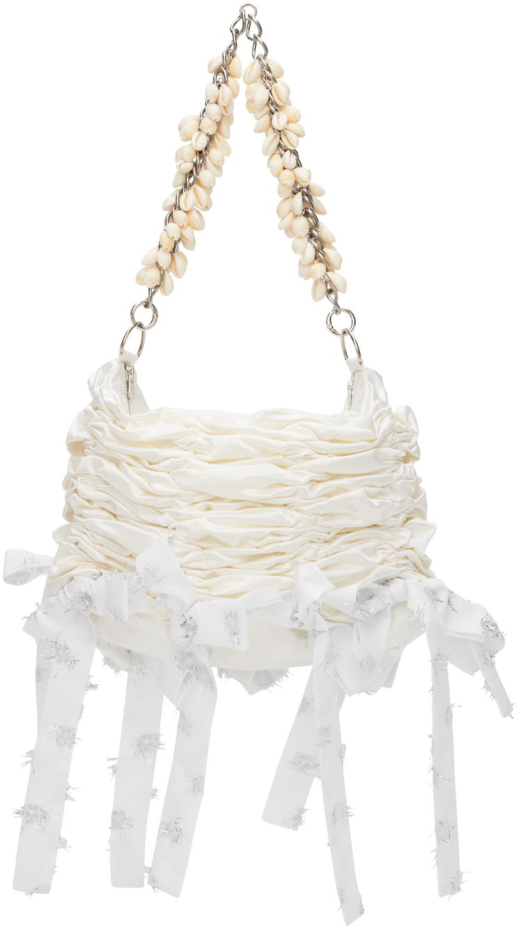 SSENSE Exclusive White Wedding Mini Pearl Bag