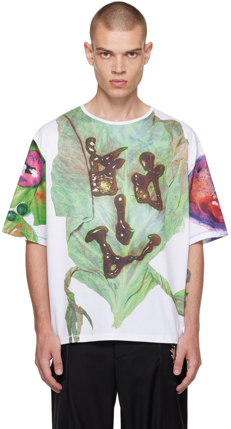 Chopova Lowena White Salad Spin T-Shirt