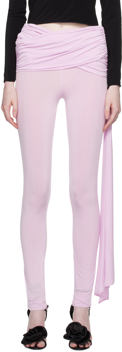 Shop Magda Butrym Pink Layered Leggings