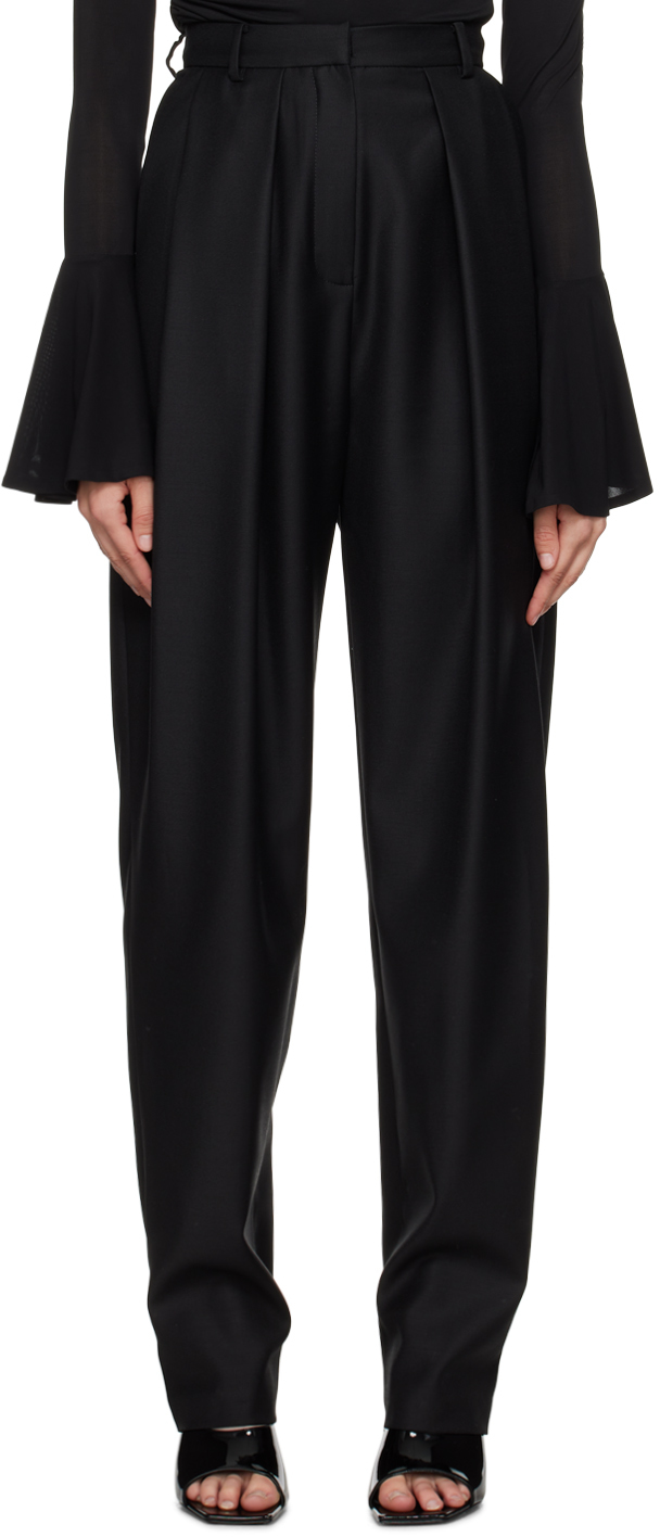 Black Shaldon Trousers by Magda Butrym on Sale