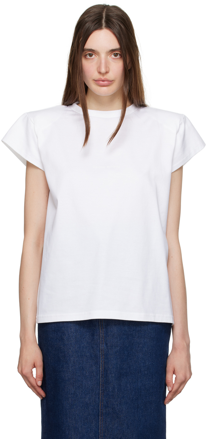 Shop Magda Butrym White Padded T-shirt