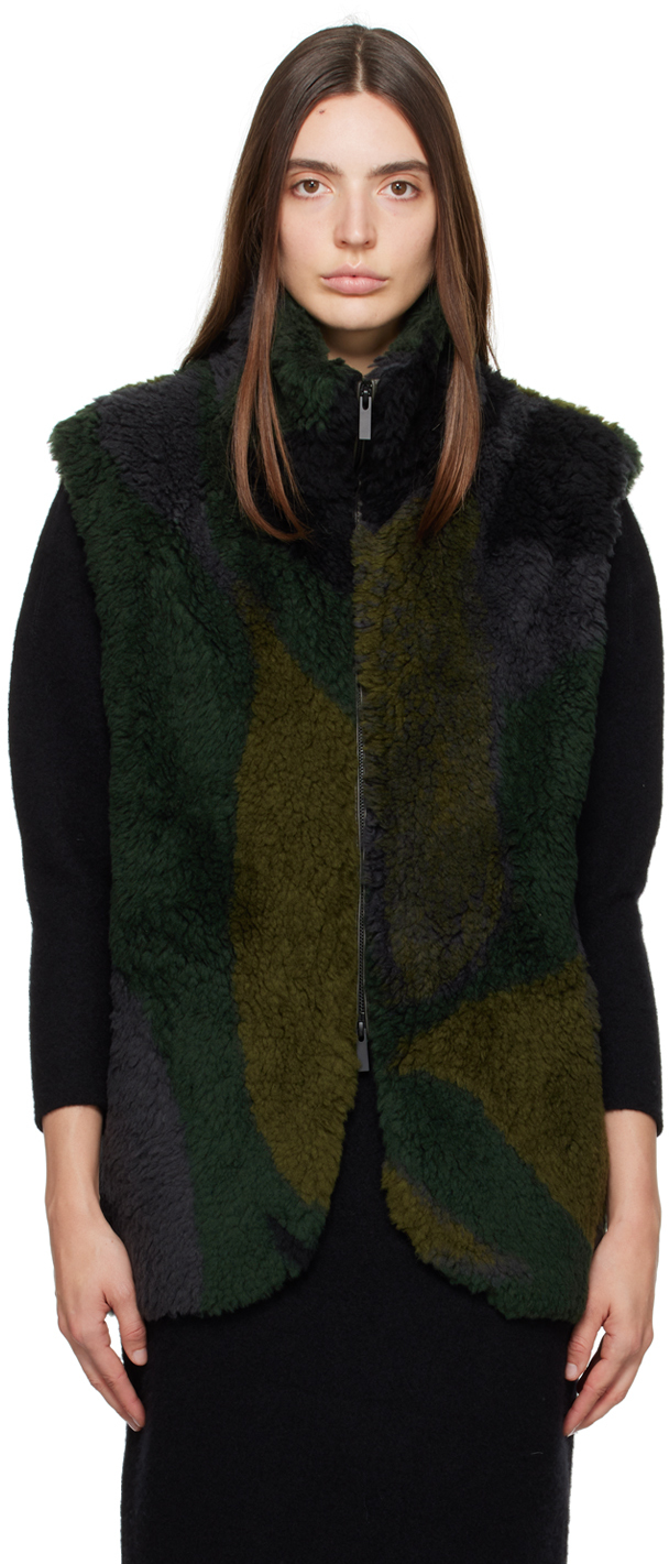 Khaki Fluffy Vest