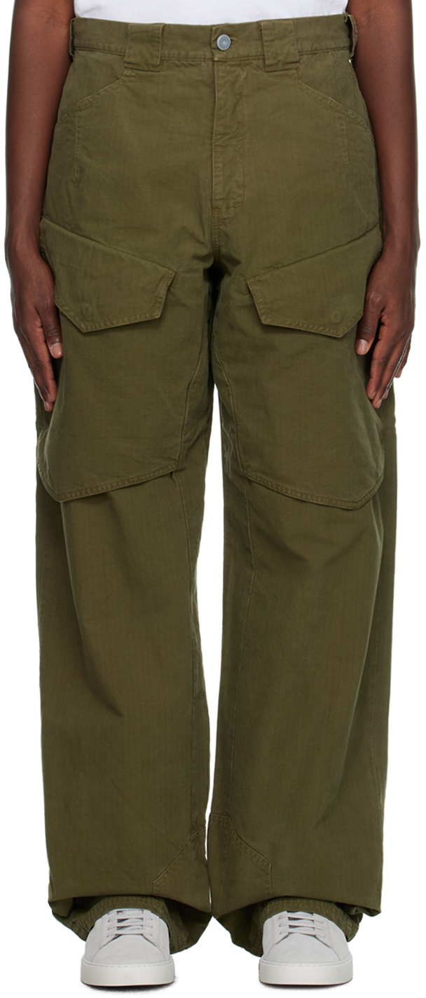 Shop Objects Iv Life Khaki Hardware Cargo Pants In Olive Green