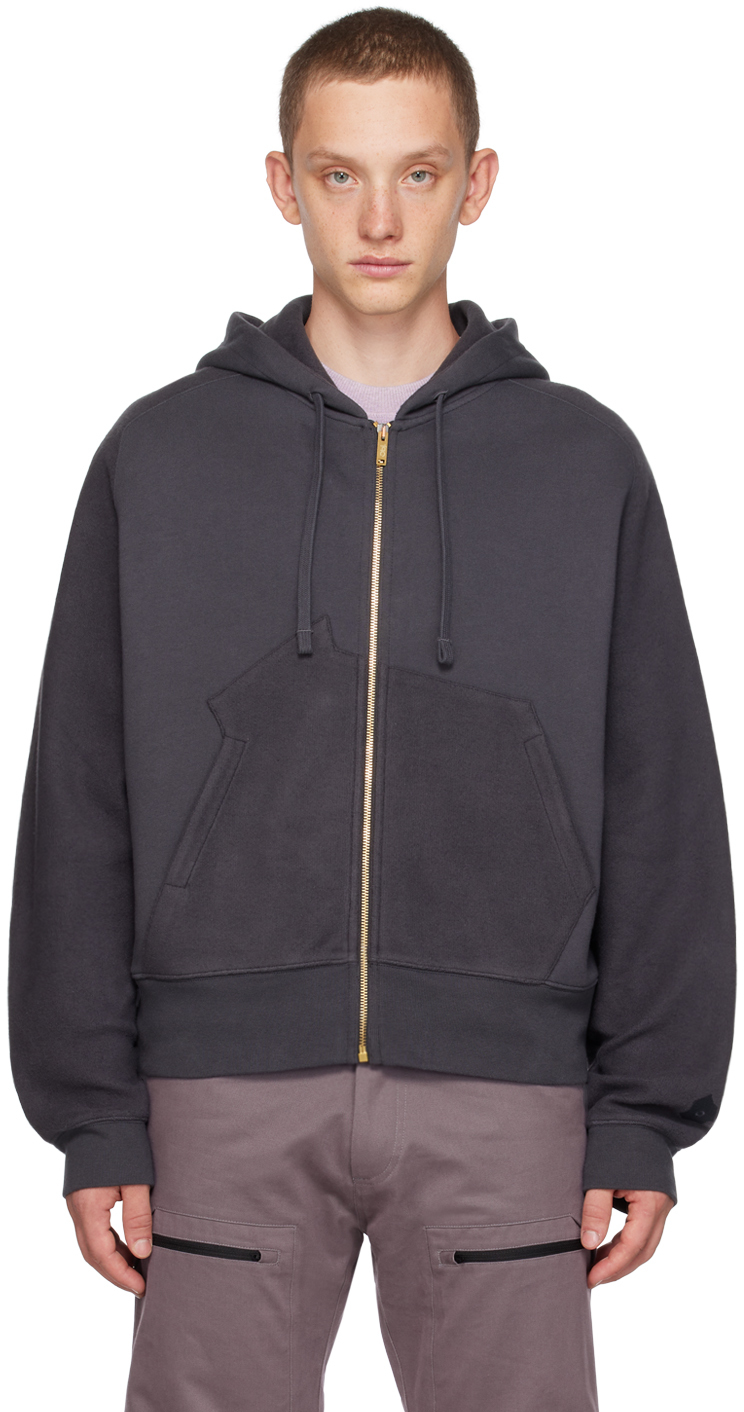 スウェット・トレーナー OBJECTS IV LIFE 'Boulder Print' hoodie Gray OBJ00311202 OBJECTS IV LIFE Boulder-print Cotton Hoodie | Grey | FARFETCH