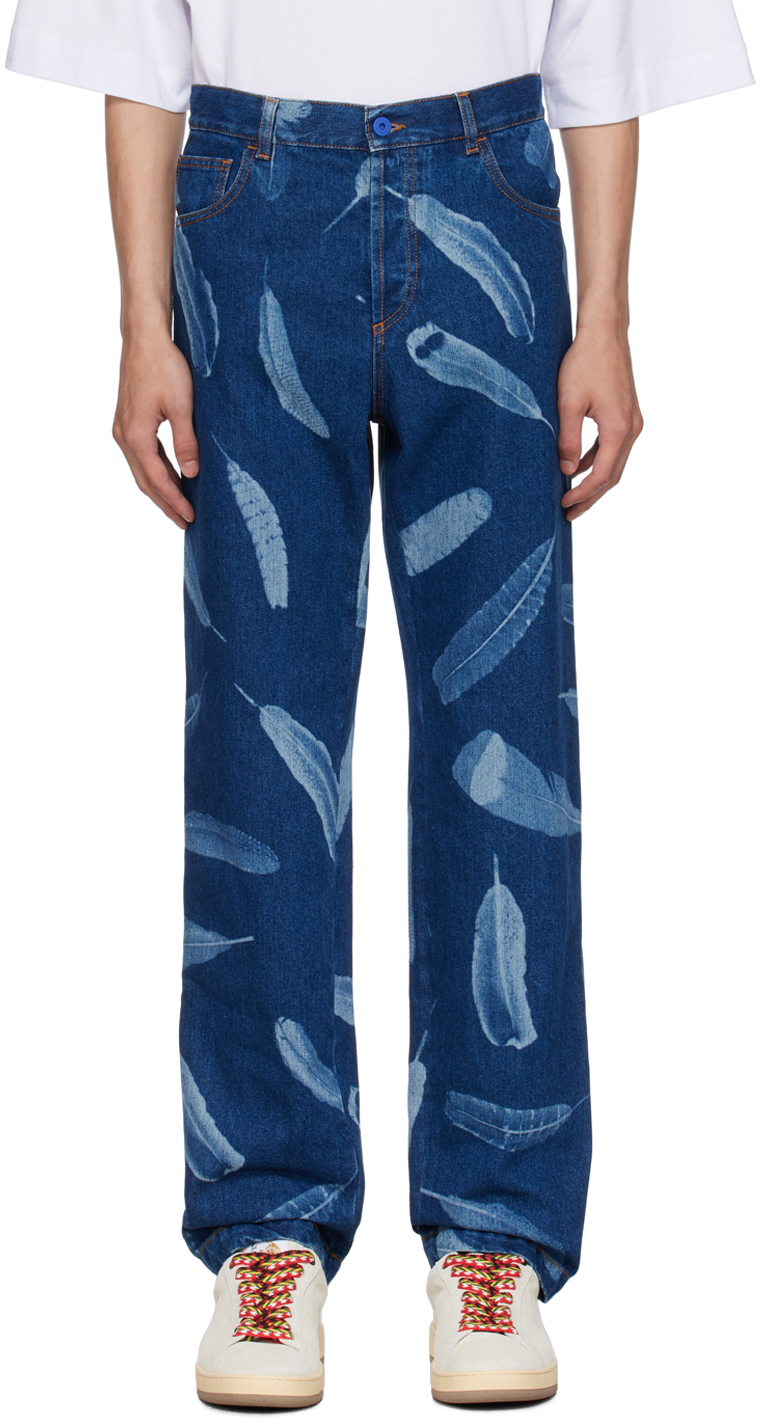 Indigo Wind Feathers Jeans