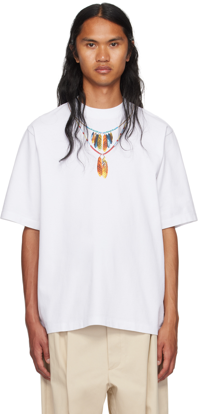 White Feathers Necklace T-Shirt