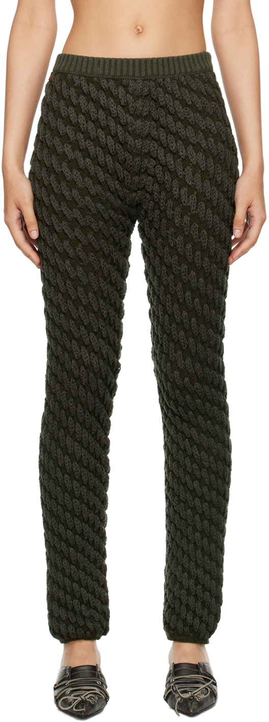 Isa Boulder Ssense Exclusive Khaki Cereal Lounge Pants In Forest