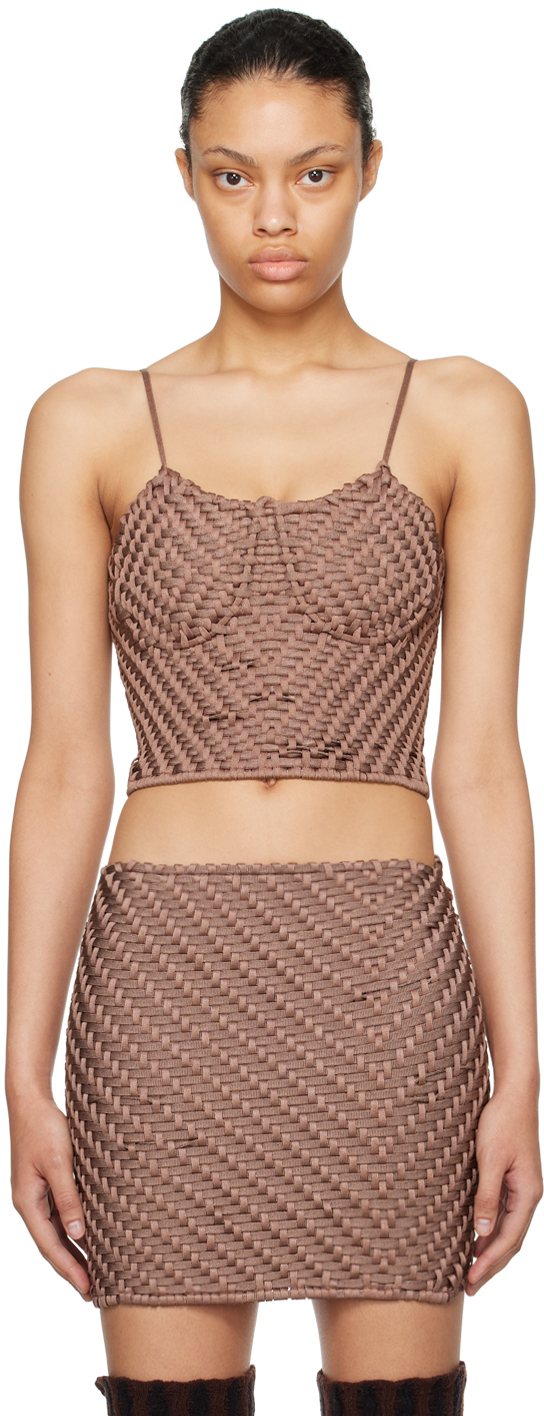 Isa Boulder Ssense Exclusive Taupe Owl Camisole In Soil