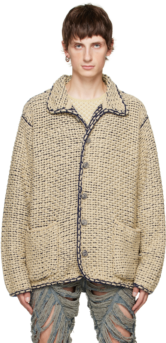 Isa Boulder SSENSE Exclusive Basket Cardigan - Beige