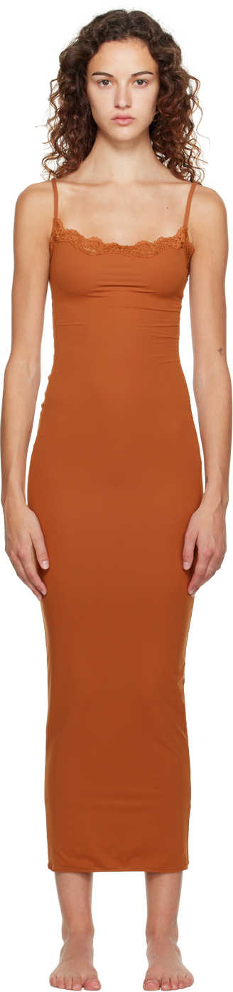 Tan Fits Everybody Maxi Dress by SKIMS on Sale