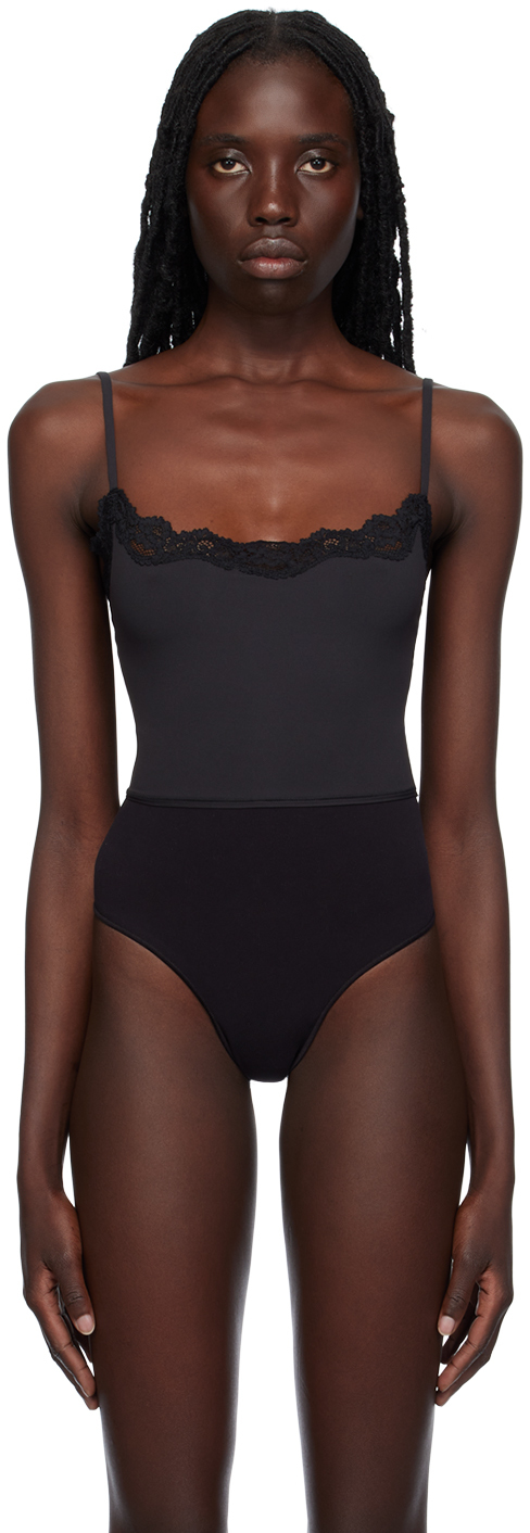 SKIMS: Black Fits Everybody Square Neck Bodysuit