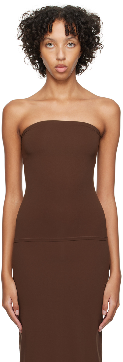 Skims Brown Fits Everybody Tube Top In Cocoa