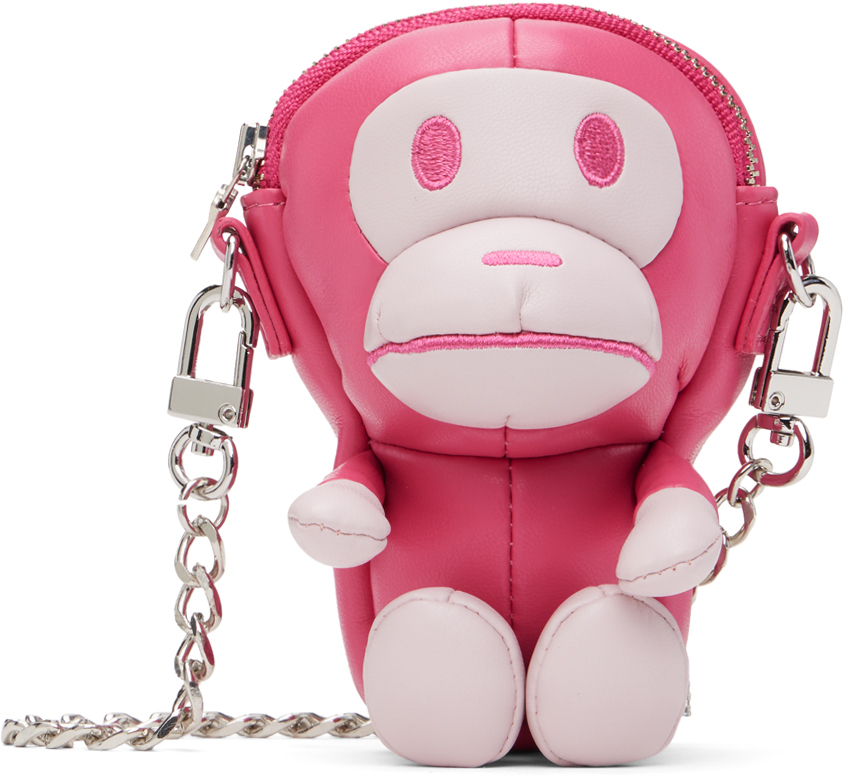 BAPE: Pink Baby Milo Mini Bag | SSENSE