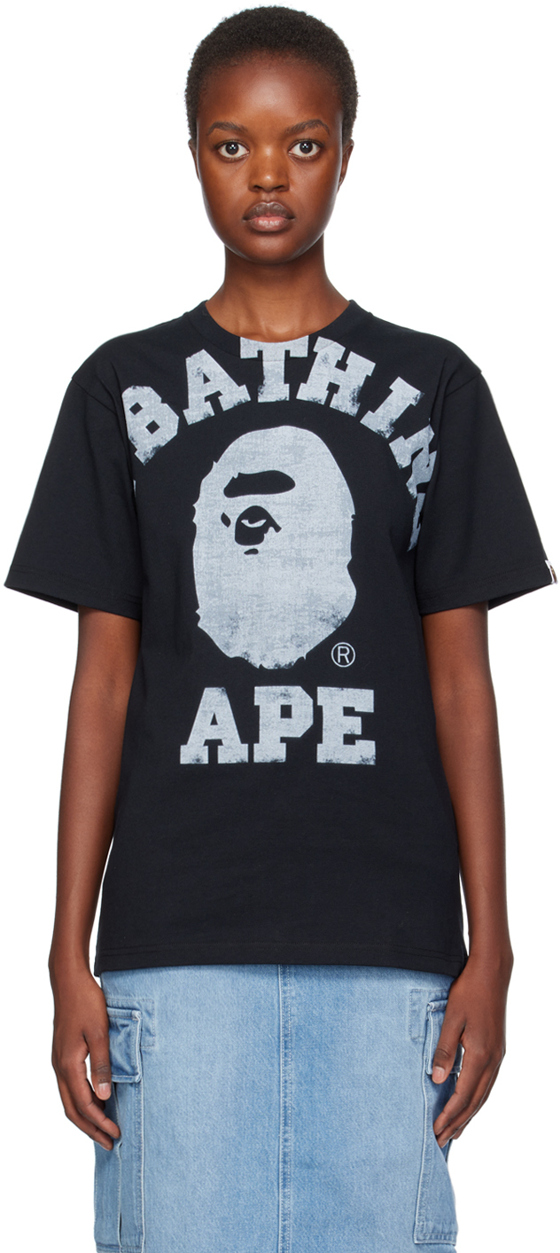 T shirt bape noir hot sale