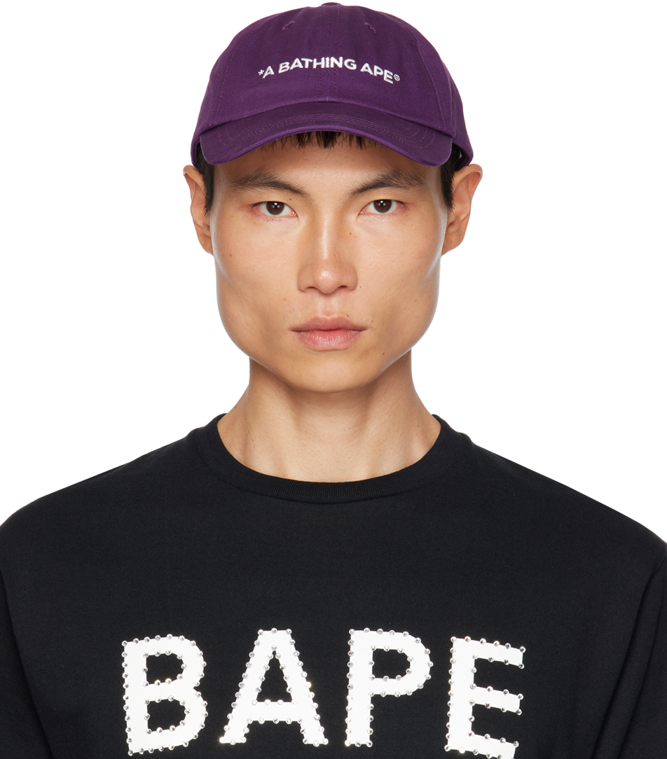 BAPE: Purple 'A Bathing Ape' Cap | SSENSE