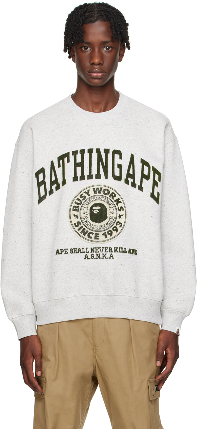 Bape Grey College Sweatshirt