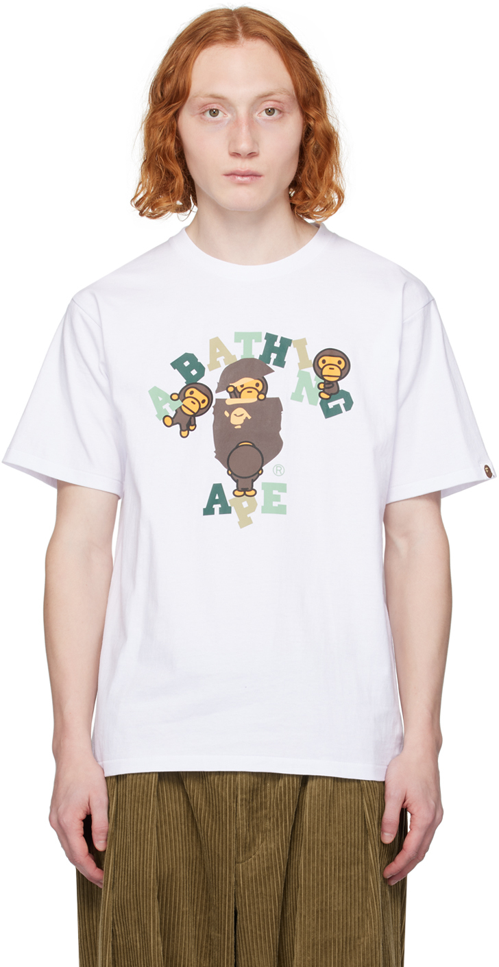 bape baby milo college tee