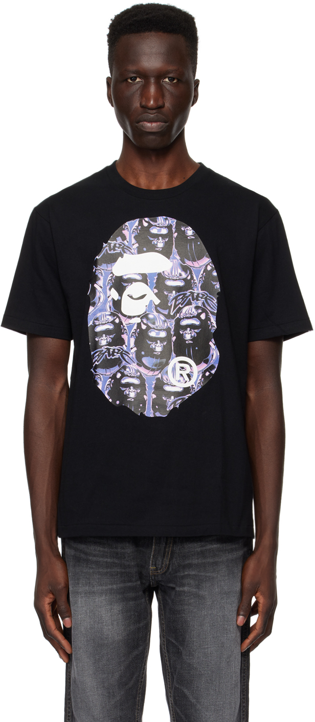 BAPE: Black Ape Head Graffiti Big Ape T-Shirt | SSENSE Canada