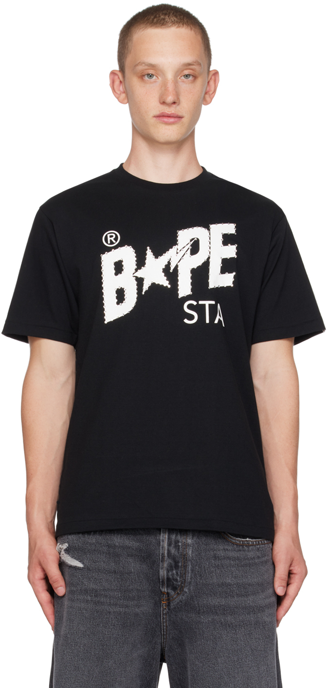 Bape Black Crystal-cut T-shirt