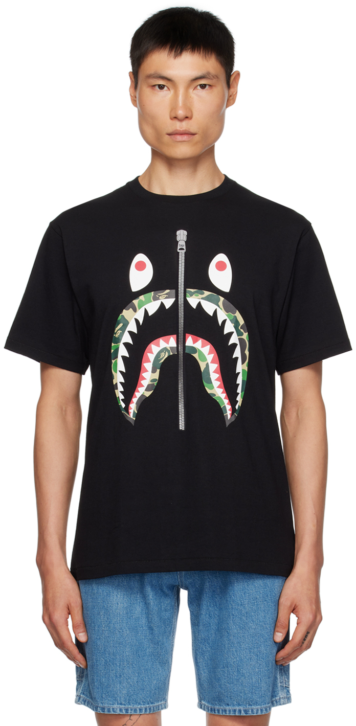 Black ABC Camo Shark T-Shirt