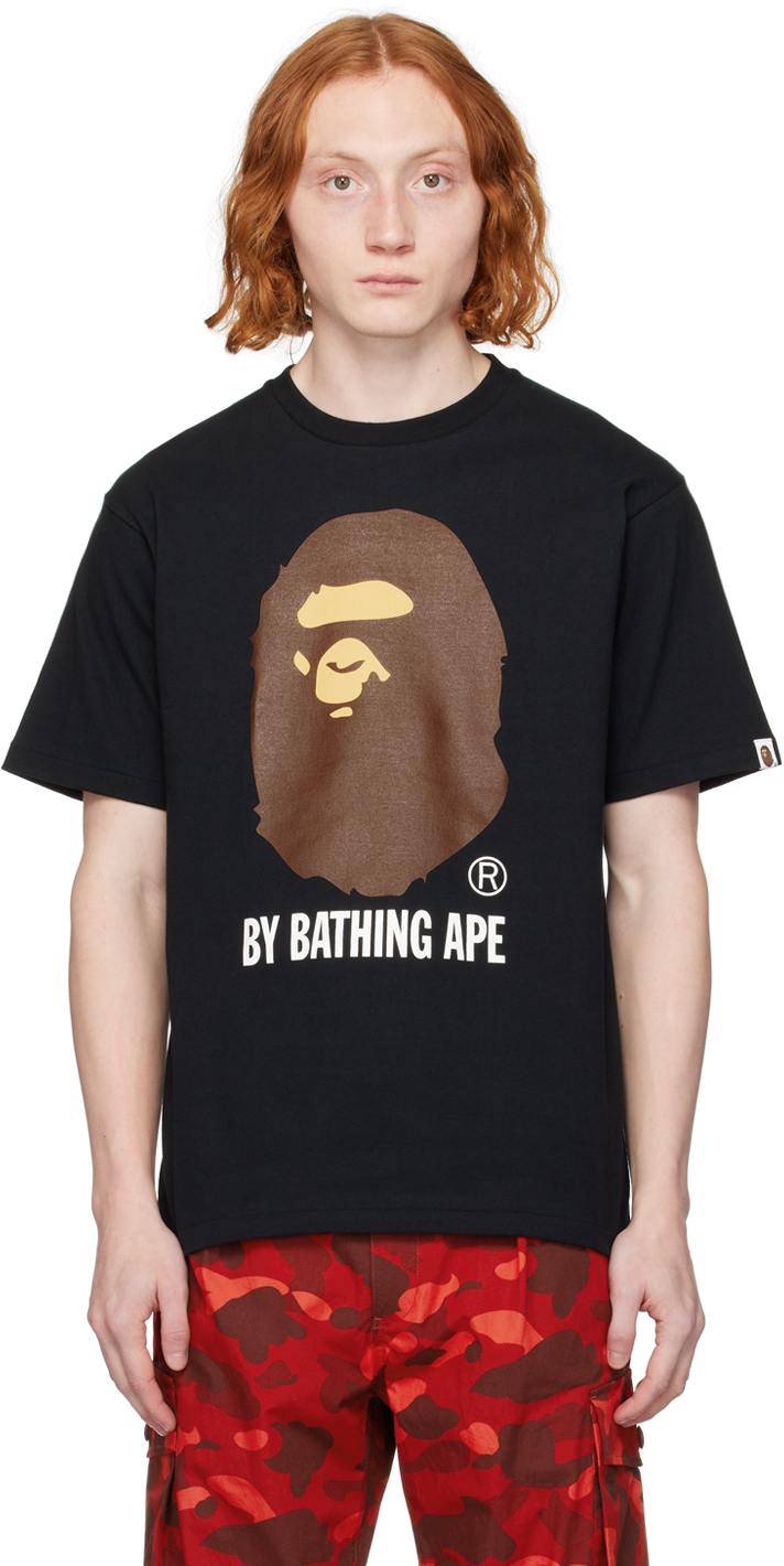 BAPE: Black 'By Bathing Ape' T-Shirt | SSENSE