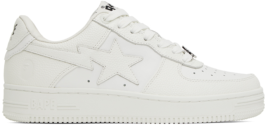 Bape White Sta #9 Sneakers In Iva - Ivory