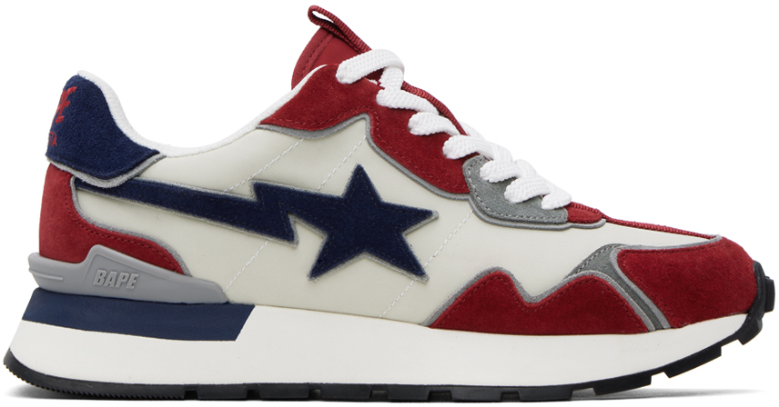Bape Red & Navy Road Sta Express Sneakers In Rdz Red