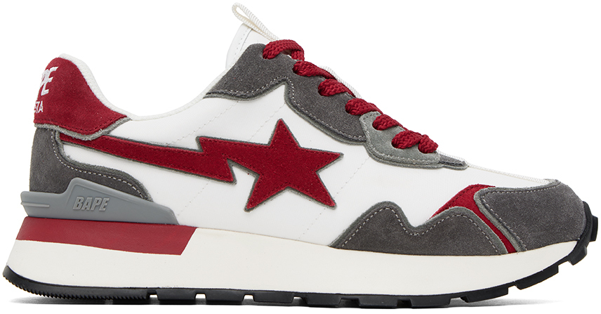 Bape White & Grey Roadsta Express #2 Trainers In Rdxgy