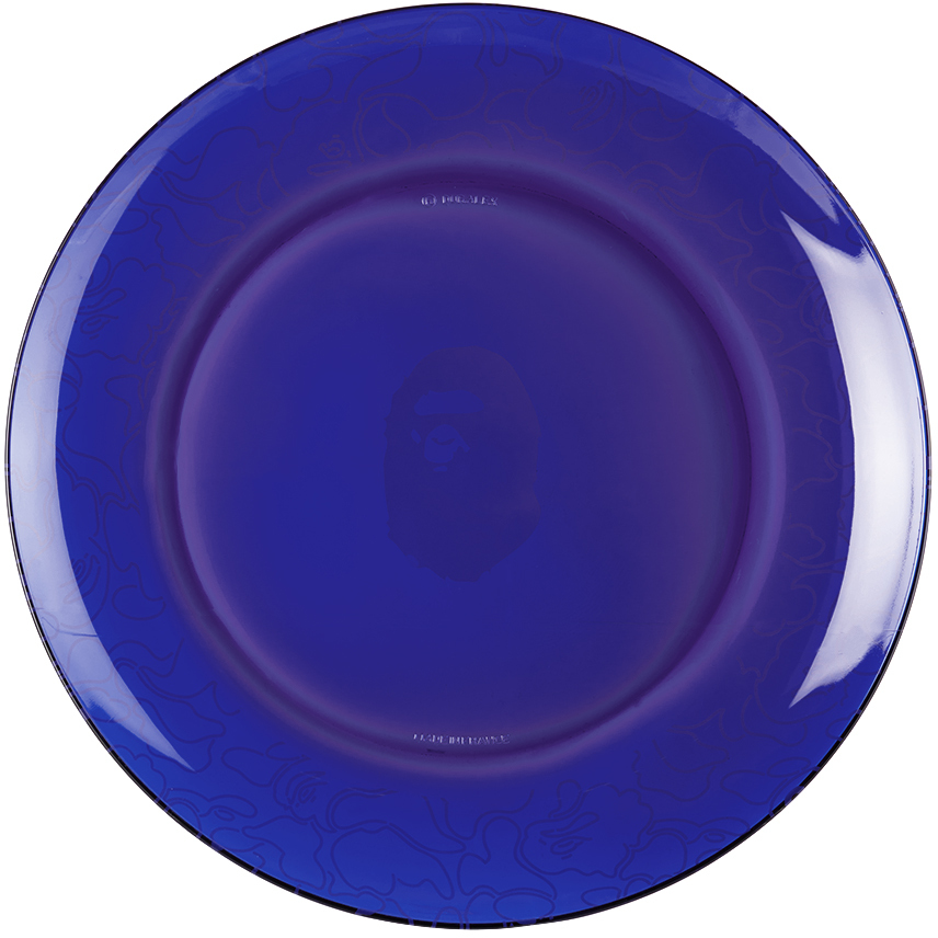 Bape Blue Neon Camo Glass Plate