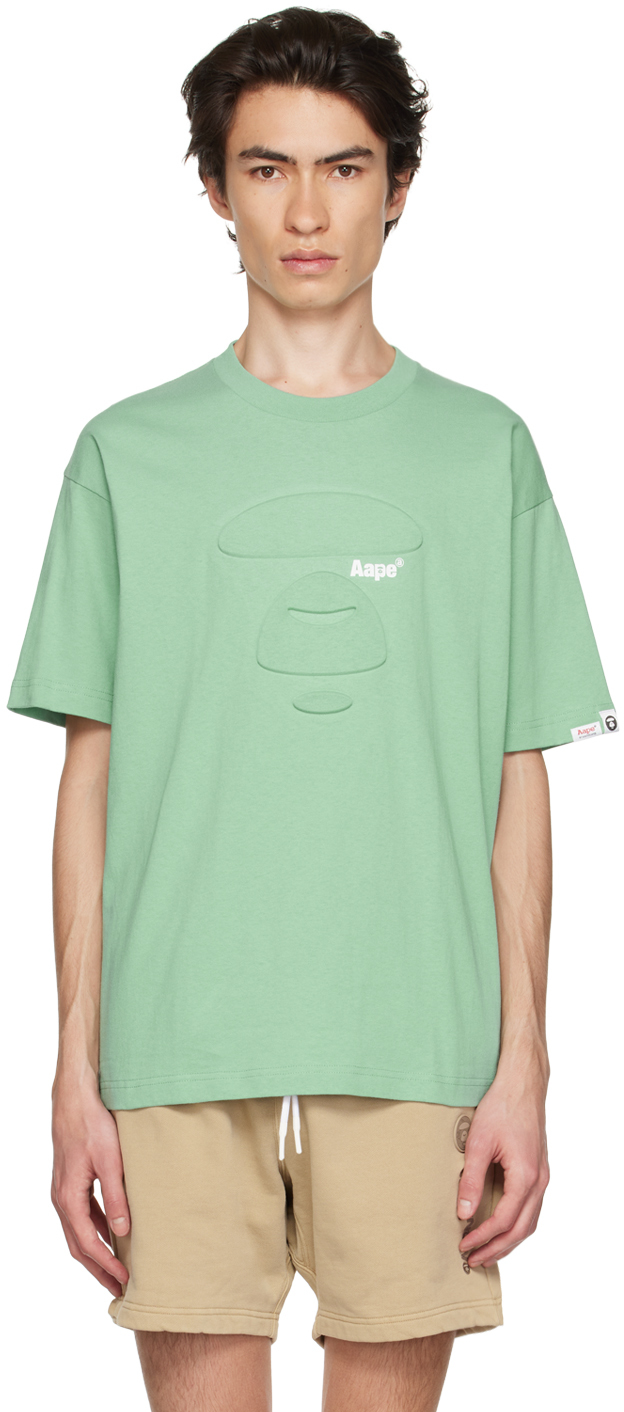 Aape By A Bathing Ape Green Printed T-shirt In Grx