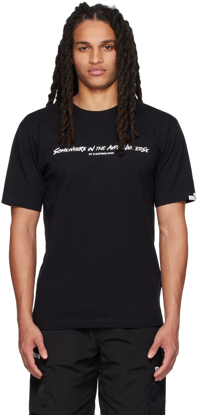 Aape By A Bathing Ape Graphic-print Cotton T-shirt In Schwarz