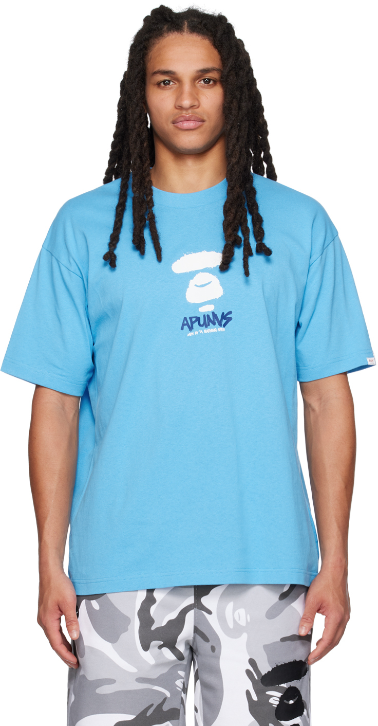 Aape By A Bathing Ape Blue Theme T-shirt In Bll | ModeSens